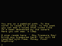 Any Treasure Day — квест для MSX о поисках сокровищ