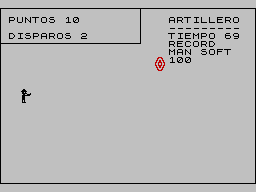Artillero — старая игра от автора эмулятора ZEsarUX