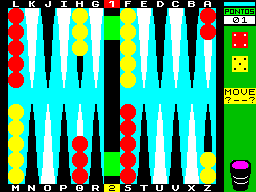 Astor Gamão — старый симулятор нард для ZX Spectrum