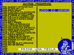 Astor Gamão — старый симулятор нард для ZX Spectrum