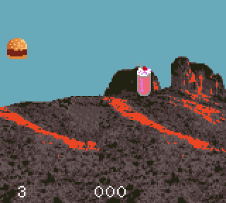 Hamburgers En Route to Switzerland — игра для Game Gear с гамбургером в главной роли