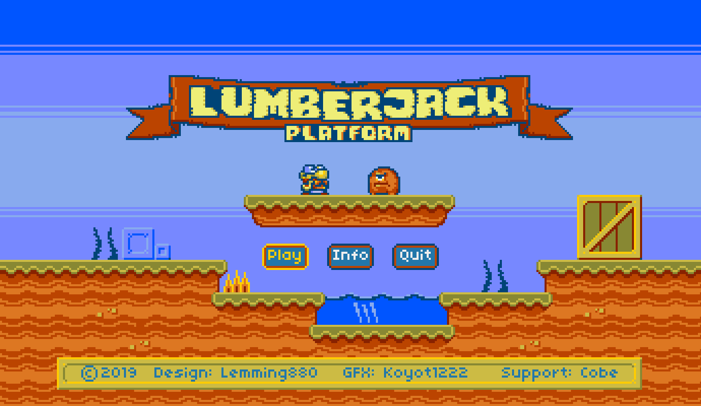 Lumberjack Platform — дровосек устал рубить деревья и принялся за живых  существ