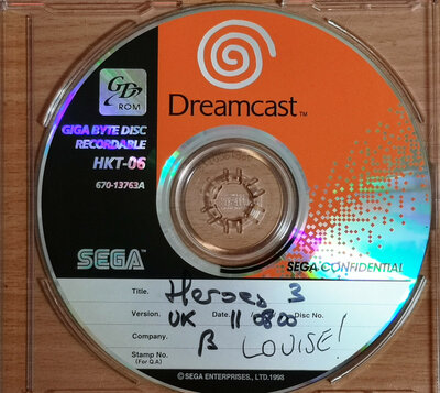 Найдена стратегия Heroes of Might and Magic III для консоли Dreamcast