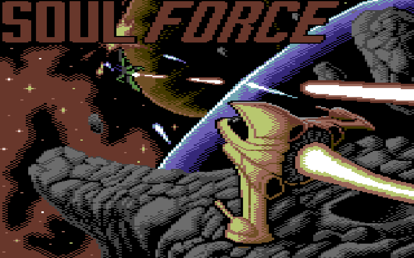 Souls Force. Commodore 64 игра про шагающего робота. Nova-Force c/s.