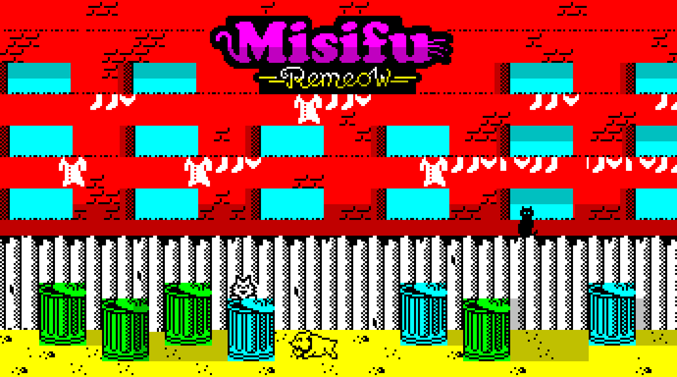 Вышла Misifu Remeow — ремейк Alley Cat на ZX Spectrum с улучшенной графикой