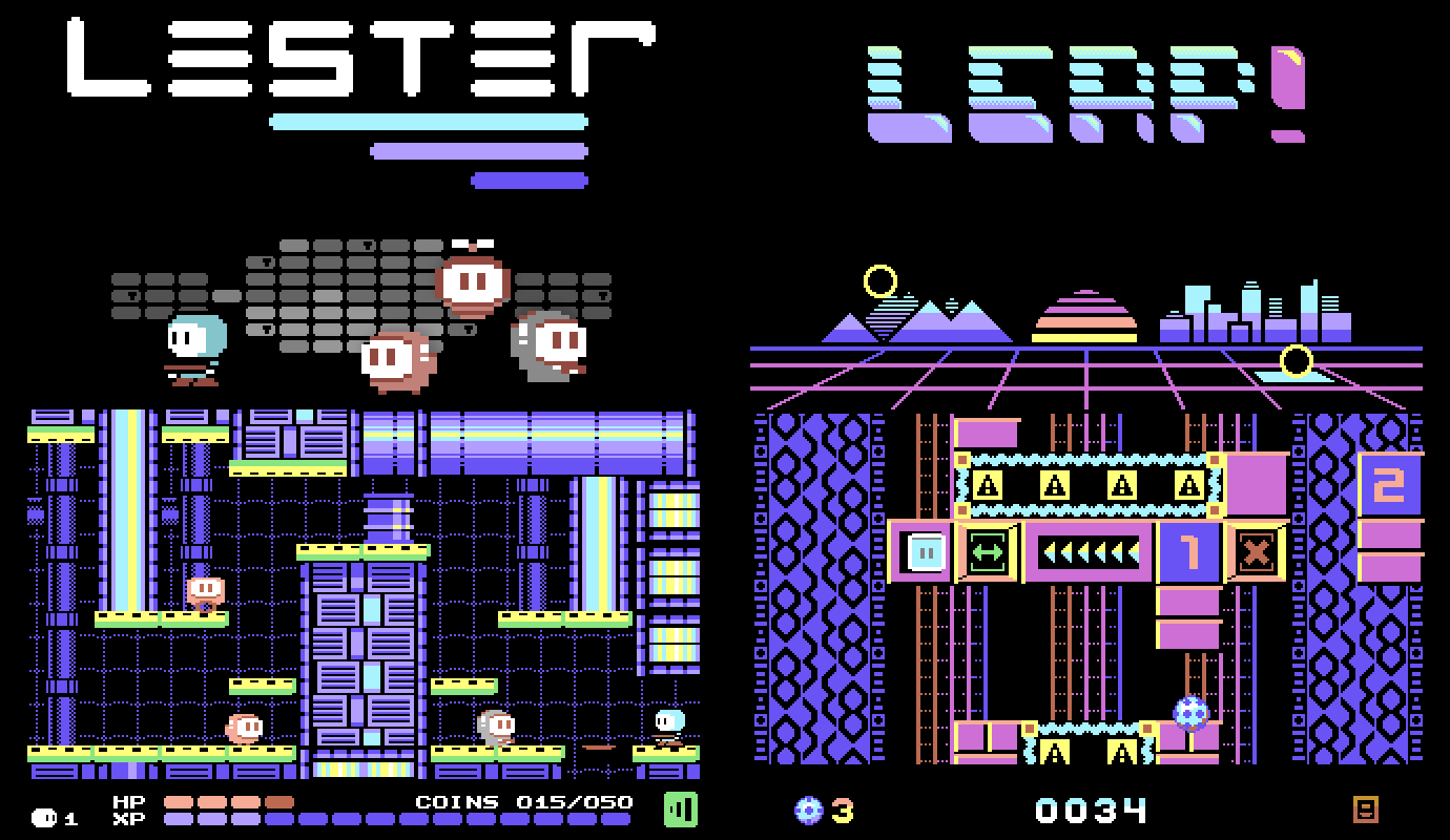 Leap! и Lester — две новые красивые игры для Commodore 64