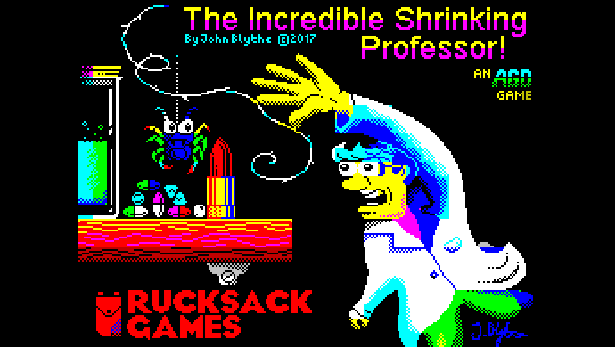 Вышел сложный платформер The Incredible Shrinking Professor для ZX Spectrum